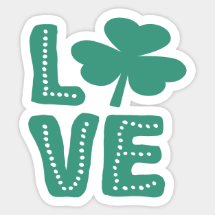 Shamrock Love Irish St Patrick's Day Sticker